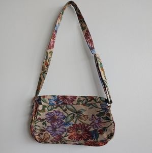Vintage Fall floral tapestry pocketbook